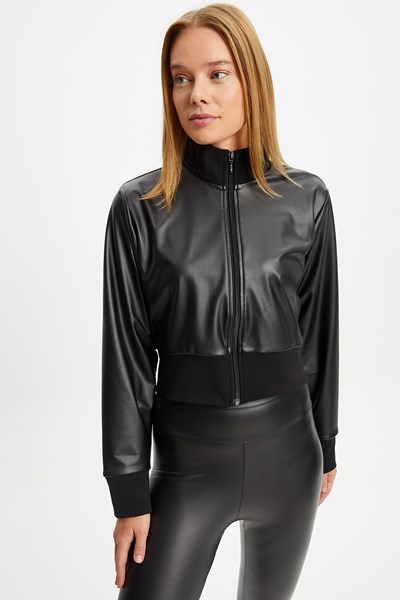 Kadın CAMASIR SPORT Basıc Leather Deri Görünümlü Ceket Ürün Kodu: 1F13CMSK221.006-C00207