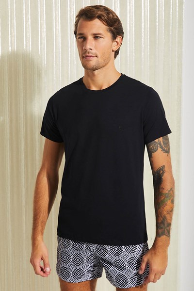 Erkek MAYO ERKEK TSHİRT ANdrej İşlemeli Modal Kısa Kollu T-shirt Ürün Kodu: 1M11METY241.002-C00207