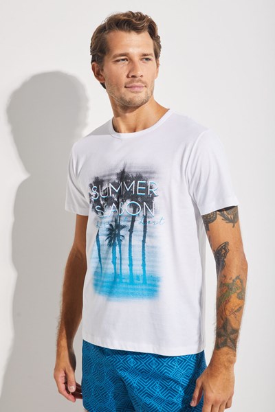 Erkek MAYO ERKEK TSHİRT Lost Baskılı Kısa Kollu T-shirt Ürün Kodu: 1M11METY241.004-C00018
