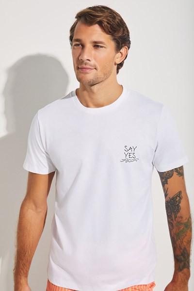 Erkek MAYO ERKEK TSHİRT Yes Baskılı Kısa Kollu T-shirt Ürün Kodu: 1M11METY241.008-C00018