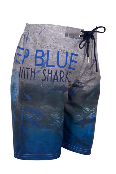 Erkek Çocuk ERKEK COCUK KUMAS SORT Shark Denizaltı Desen Çocuk Deniz Şortu Ürün Kodu: 1M12MCSY231.010-C00068