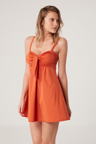 Kadın MAYO ELBISE Fraci Parlak Kumaş Düz Renk Elbise Mayo Ürün Kodu: 1M13MAEY221.004-C00176