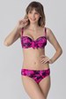 Rodonit Pembe Desen Straplez Bikini