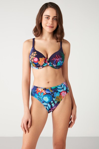 Kadın BIKINI Pruel Çiçek Desenli Toparlayıcı Bikini Ürün Kodu: 1M13MBKY231.006-C00121