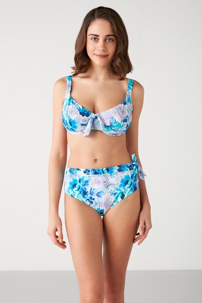 Aqua Karışık Desenli Toparlayıcı Bikini