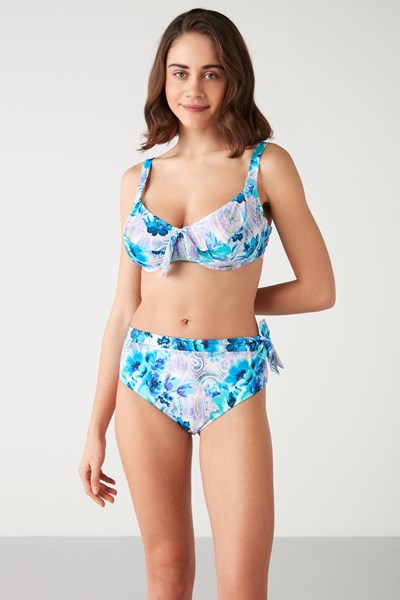 Kadın BIKINI Aqua Karışık Desenli Toparlayıcı Bikini Ürün Kodu: 1M13MBKY231.010-C00145