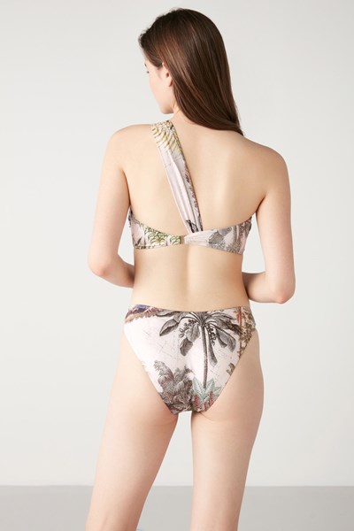 Kadın BIKINI Baum Palmiye Desenli Tek Omuz Bikini Ürün Kodu: 1M13MBKY231.035-C00184