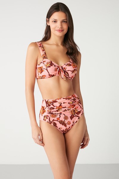 Kadın BIKINI Candy Çiçek Desenli Drape Altlı Bikini Ürün Kodu: 1M13MBKY231.039-C00184
