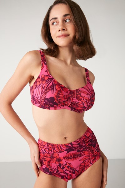 Kadın BIKINI Rozini Yaprak Desenli Toparlayıcı Bikini Ürün Kodu: 1M13MBKY231.110-C00184
