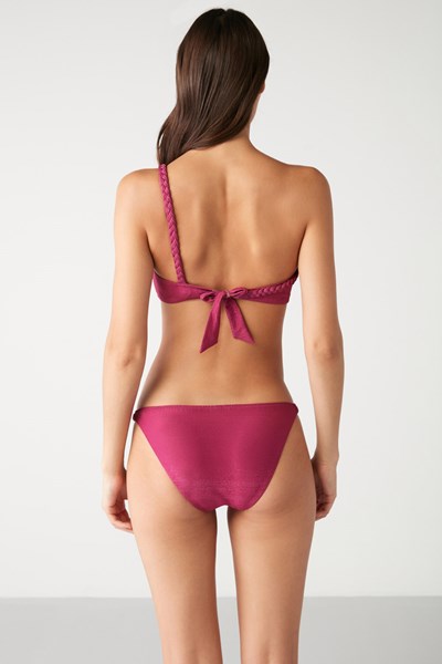 Kadın BIKINI Raju Örgü Detaylı Simli Kumaş Bikini Ürün Kodu: 1M13MBKY231.112-C00069