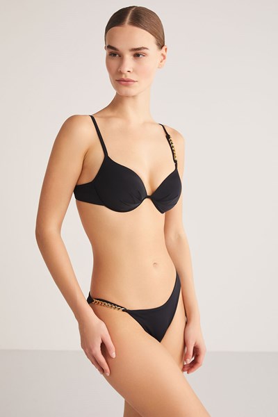 Kadın BIKINI Lina Zincir Detaylı Dolgulu Bikini Ürün Kodu: 1M13MBKY241.024-C00207