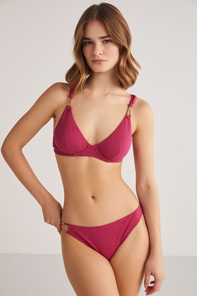 Doras Simli Kumaşlı Üçgen Bikini