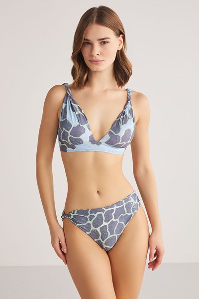 Kadın BIKINI Sonya Desenli Üçgen Bikini Ürün Kodu: 1M13MBKY241.134-C00145