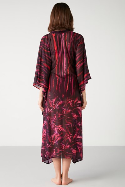 Kadın KOM PAREO Valgu Yaprak Desenli Uzun Elbise Ürün Kodu: 1M13MPKY231.039-C00069