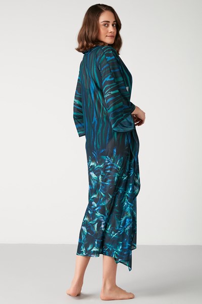 Kadın KOM PAREO Valgu Yaprak Desenli Uzun Elbise Ürün Kodu: 1M13MPKY231.039-C00246