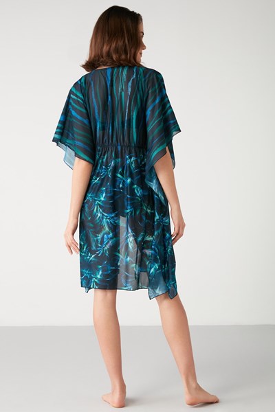Kadın KOM PAREO Valgun Yaprak Desenli Kısa Elbise Ürün Kodu: 1M13MPKY231.040-C00246