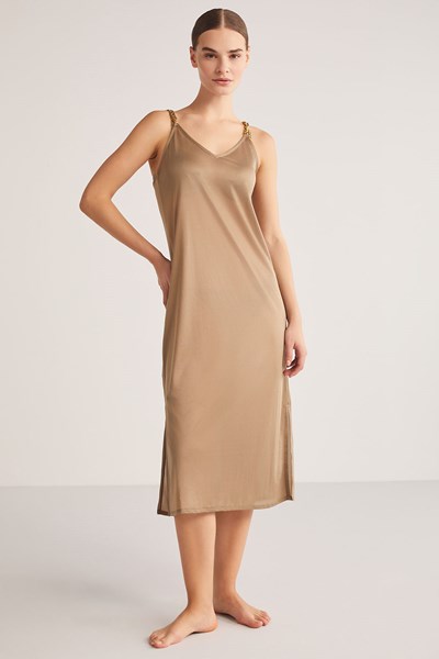 Kadın KOM PAREO Linda Askısı Zincir Detaylı Uzun Elbise Ürün Kodu: 1M13MPKY241.011-C00087