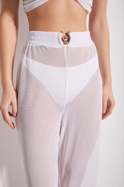 Kadın KOM PAREO Rital Aksesuar Detaylı Tül Pantolon Ürün Kodu: 1M13MPKY241.020-C00018