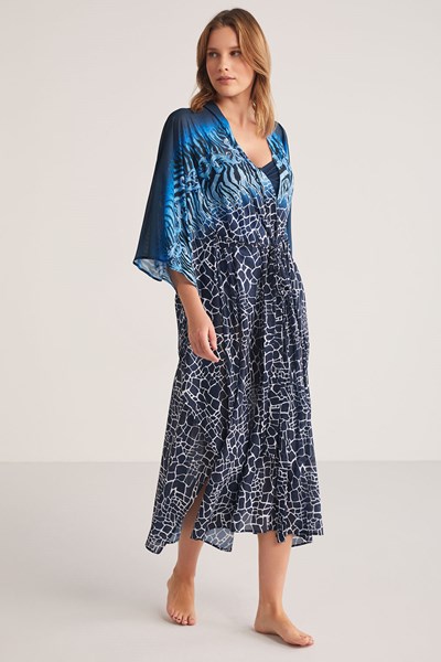 Kadın KOM PAREO Flam Desenli Uzun Elbise Ürün Kodu: 1M13MPKY241.030-C00145