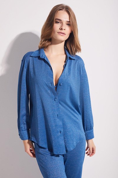 Kadın KOM PAREO Talia Simli Kumaşlı Gömlek Ürün Kodu: 1M13MPKY241.042-C00145