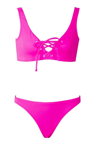 Lolita Neon Renkli Kız Çocuk Bikini Takım