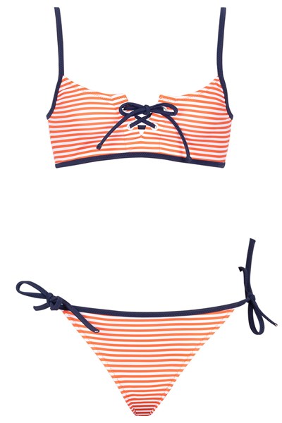 Jena Çizgi Kontrast Şerit Bikini Takımı