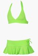 Loly Neon Renk Çocuk Etek Bikini Takım