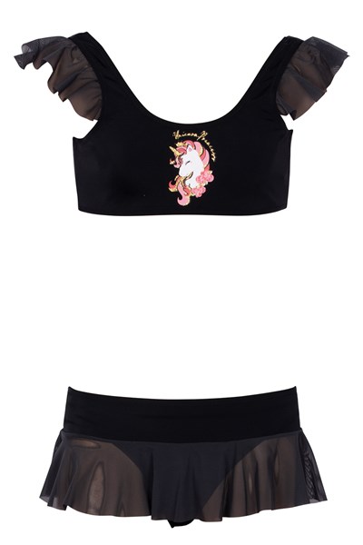 Kız Çocuk ÇOCUK UCLU PARCA Diva Unicorn Baskı Etekli Bikini Takım Ürün Kodu: 1M14MUCY231.004-C00207