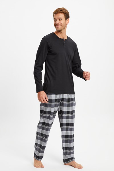 Rebel Düğmeli Erkek Pijama Takımı