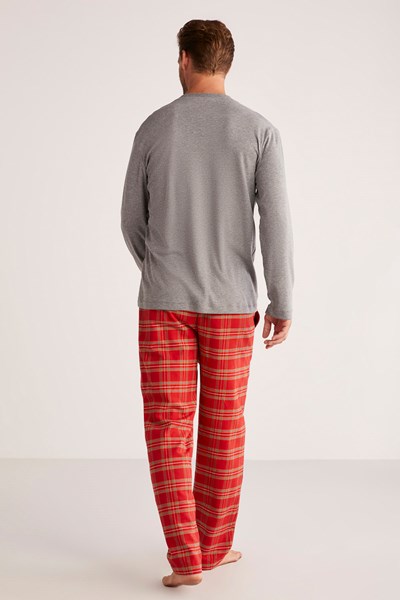 Erkek ERKEK PIJAMA Winter V Yakalı Erkek Pijama Takımı Ürün Kodu: 1U11CPEK221.011-C00076