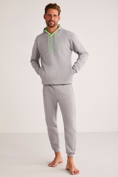 Justin Kapüşonlu Erkek Pijama Sweatshirt