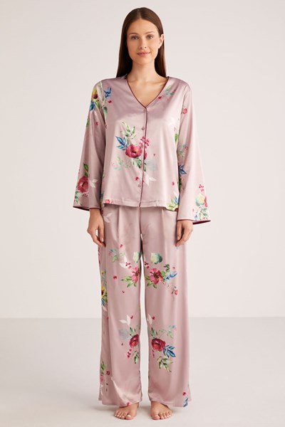 Kadın BAYAN PIJAMA Nadia Saten Pijama Takımı Ürün Kodu: 1U13CPJK241.001-C00072