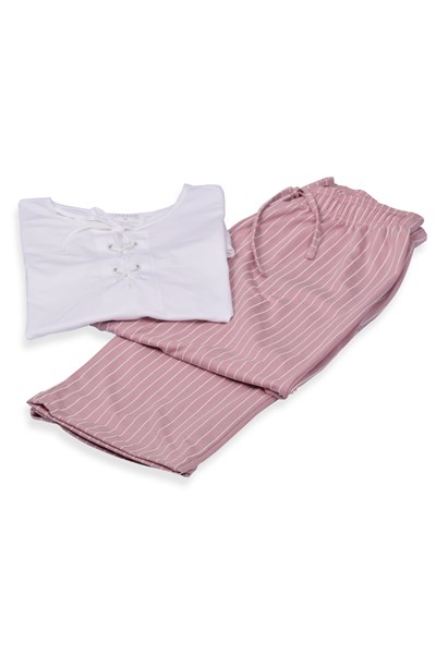 Kadın BAYAN PIJAMA Stripe Kısa Kollu Pijama Takımı Ürün Kodu: 1U13CPJY241.005-C00184