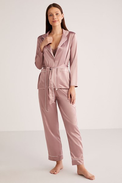 Kadın PIJAMA TAKIM Bianca Saten Pijama Takımı Ürün Kodu: 1U13CZTK221.010-C00072