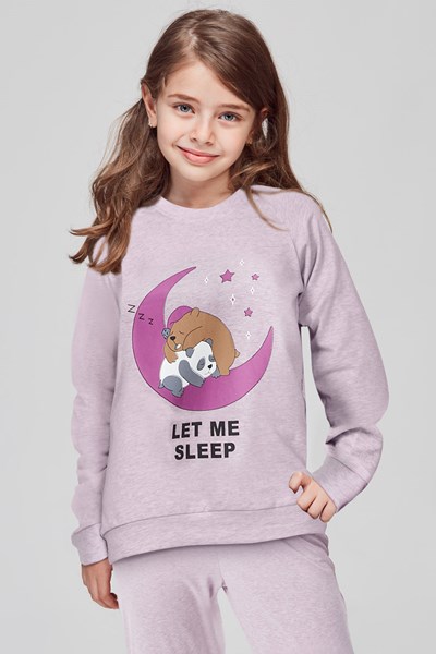 Panda Kız Çocuk Pijama Takımı