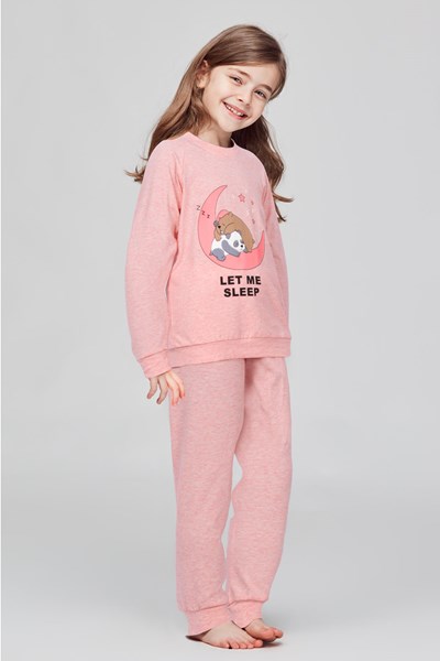 Panda Kız Çocuk Pijama Takımı
