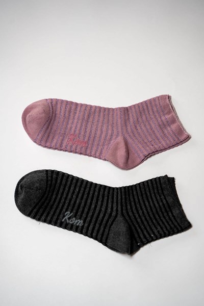 Kadın CORAP YERLI Alisa 2'li Çiizgili Simli Çorap Ürün Kodu: 3A13CCRK241.001-C03275
